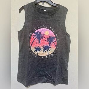 Life is Good Women's Gray Tank Top